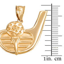 Gold Golf Club Ball Pendant Necklace (Available in Yellow/Rose/White Gold)