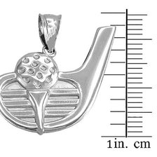 Sterling Silver Golf Club Ball Pendant Necklace