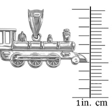 Sterling Silver Steam Train Pendant Necklace