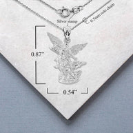 Silver Saint Michael Pendant Necklace