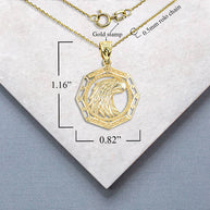 Solid Gold American Bald Eagle Pendant Necklace (Available in Yellow/Rose/White Gold)