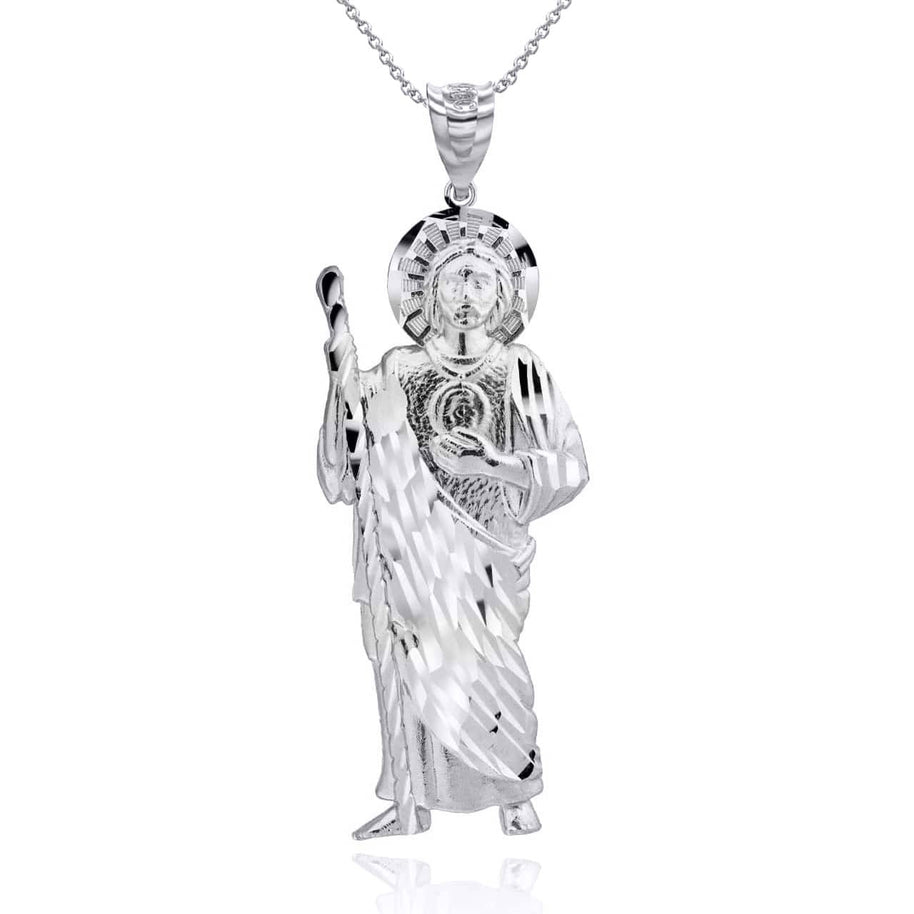 Silver Saint Jude Patron Saint of Hope (X-Large 3