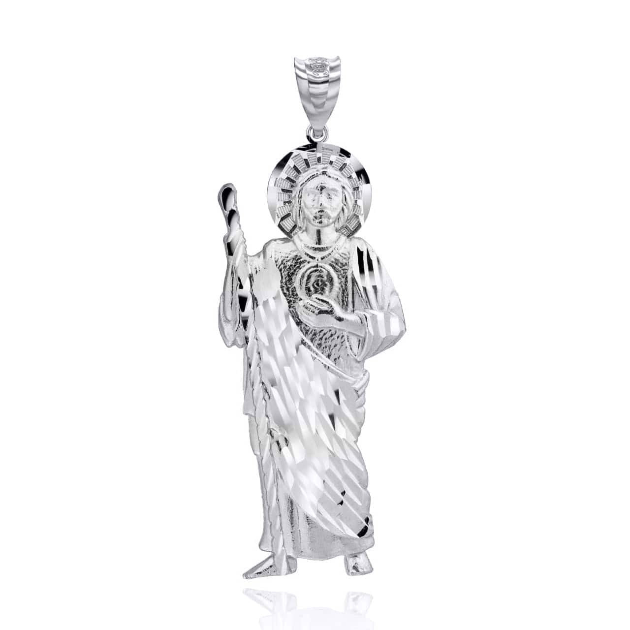 Silver Saint Jude Patron Saint of Hope (X-Large 3