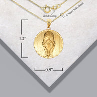 Solid Gold Viking Odin Head Shield Norse Pendant Necklace (Available in Yellow/Rose/White Gold)