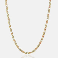 14K Gold Tri Color Valentino Chain