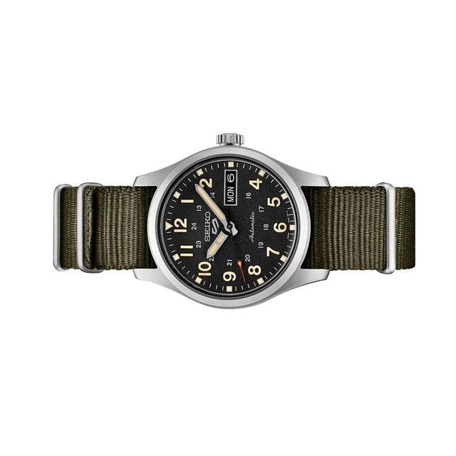 Seiko 5 SRPJ85 - Sports Automatic 36mm Watch with Black Dial