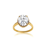 Gold Classic Roped Gemstone Love Ring (Available in Yellow/Rose/White Gold)
