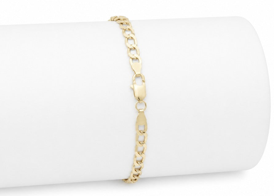 14K Yellow Gold Curb Cuban Bracelet