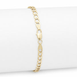 14K Yellow Gold Curb Cuban Bracelet