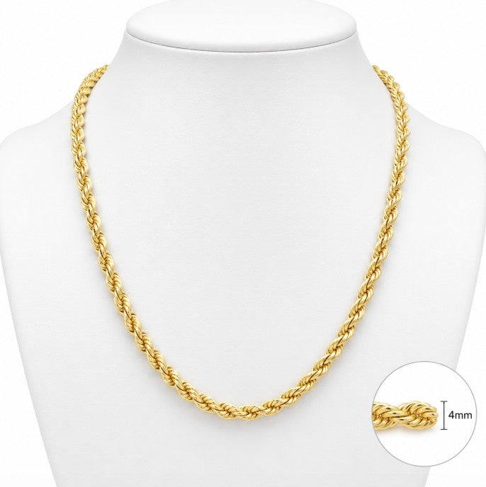 10K Yellow Gold Rope Chain