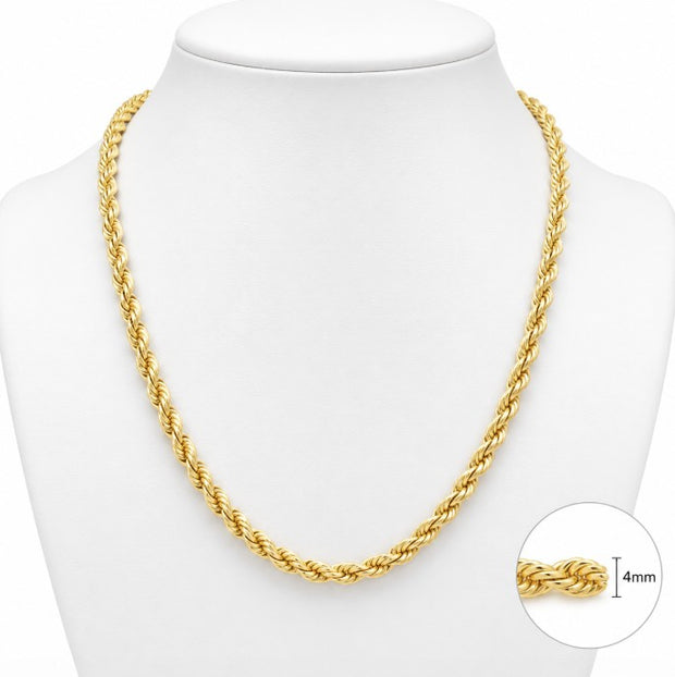 10K Yellow Gold Rope Chain
