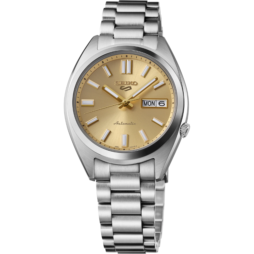 Seiko SRPL59 5 Sports Stainless Steel Gold Dial Automatic Men's Watch