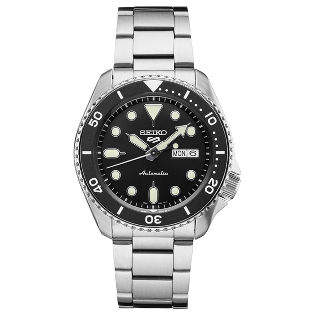 SRPD55 Seiko 5 Sports Automatic Watch with Black Dial