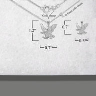 .925 Sterling Silver American Eagle Pendant Necklace (Available in Small/Large)