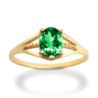 Gold Ladies Birthstone Ring (Available in Yellow/Rose/White Gold)