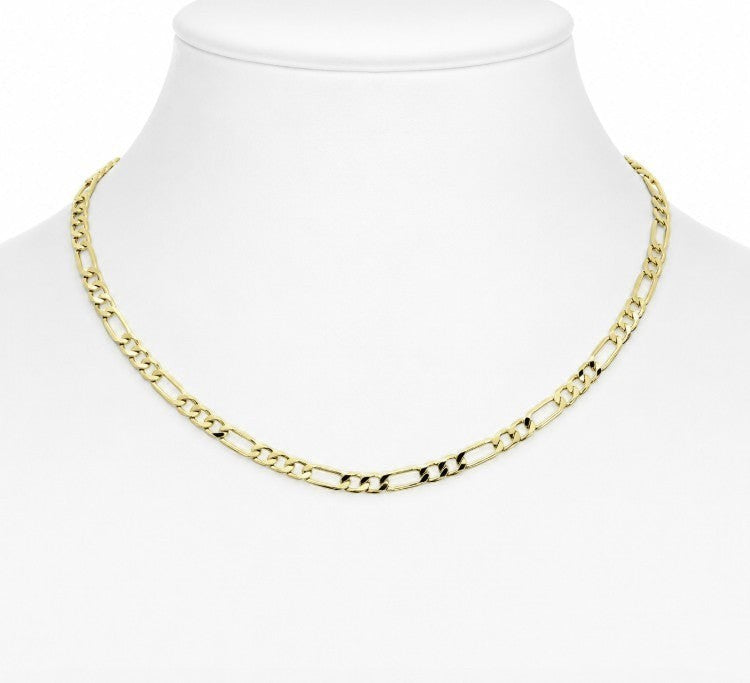 10K Yellow Gold Figaro Chain