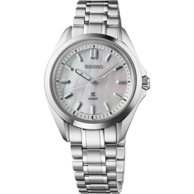 SUR605 Seiko Prospex Quartz White Dial Stainless Steel Ladies Watch