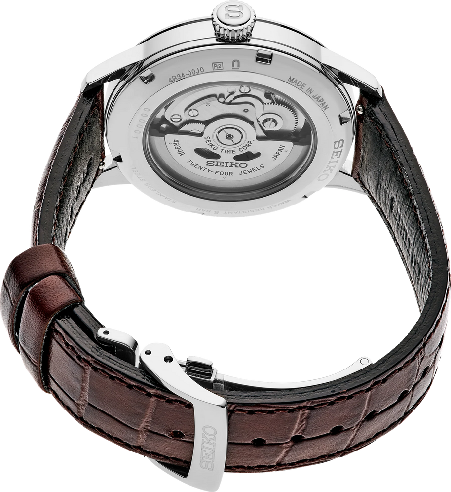 SSK041 Seiko Presage Cream Dial Brown Leather Men's Watch
