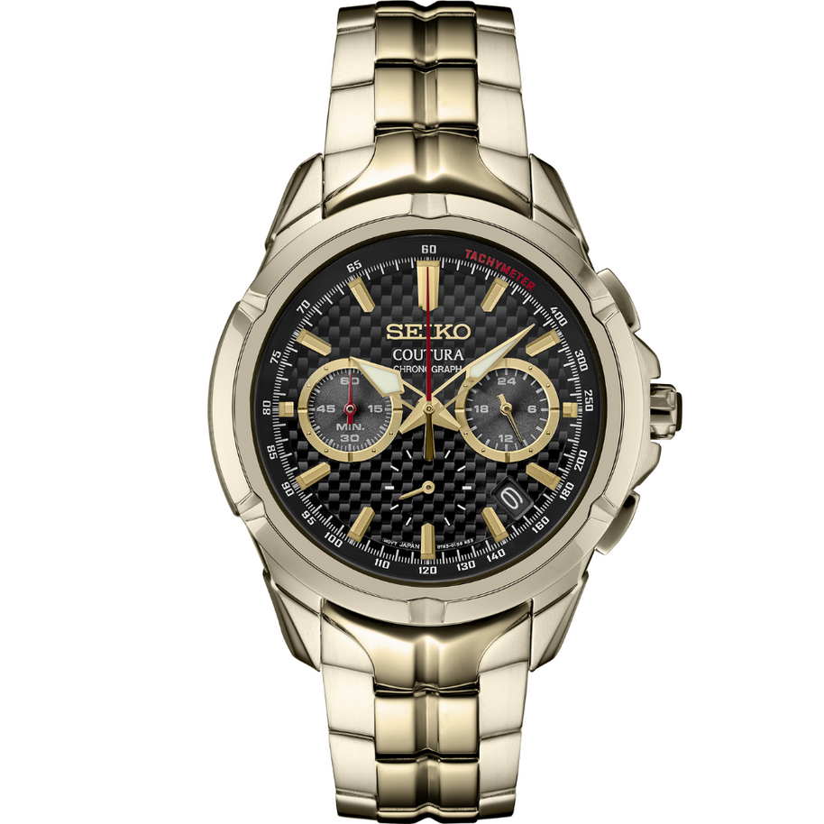 SSB438 Seiko Coutura Quartz Chronograph Black Dial Men's Watch