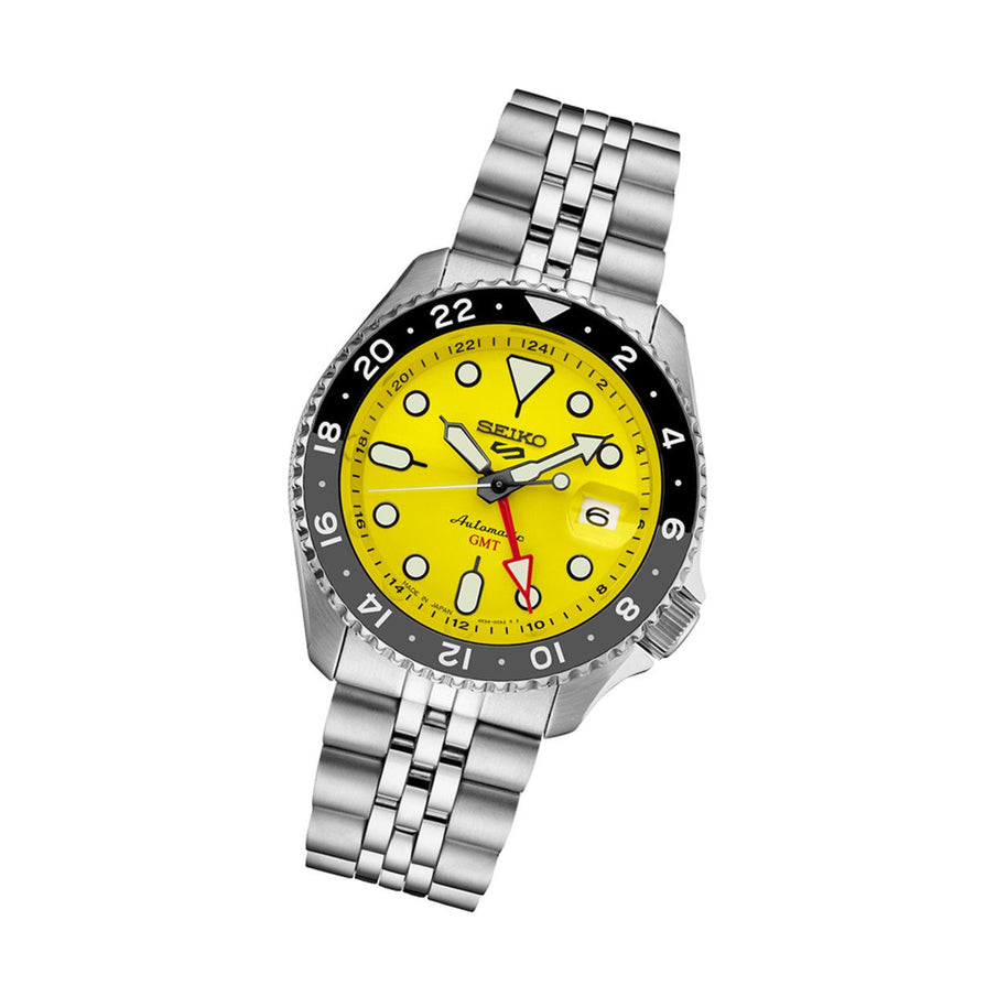 Seiko 5 SSK017 Sports Automatic GMT Yellow Dial Men's Watch