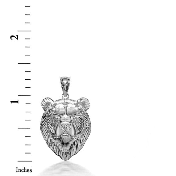 .925 Sterling Silver Bear Pendant Necklace