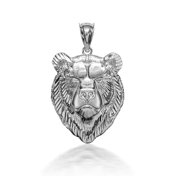 .925 Sterling Silver Bear Pendant Necklace