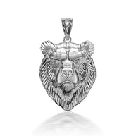 .925 Sterling Silver Bear Pendant Necklace