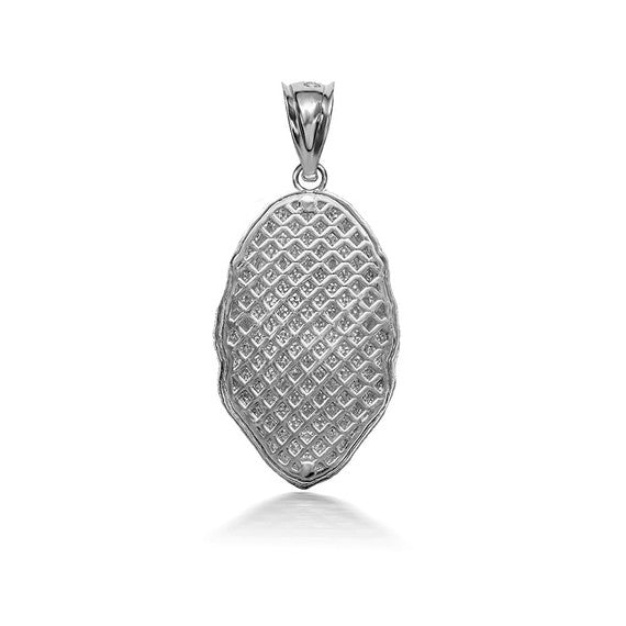 925 Sterling Silver 3D Gorilla Face Pendant Necklace with Caged Back