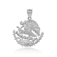 925 Sterling Silver Mexican Eagle Pendant Necklace (1.50