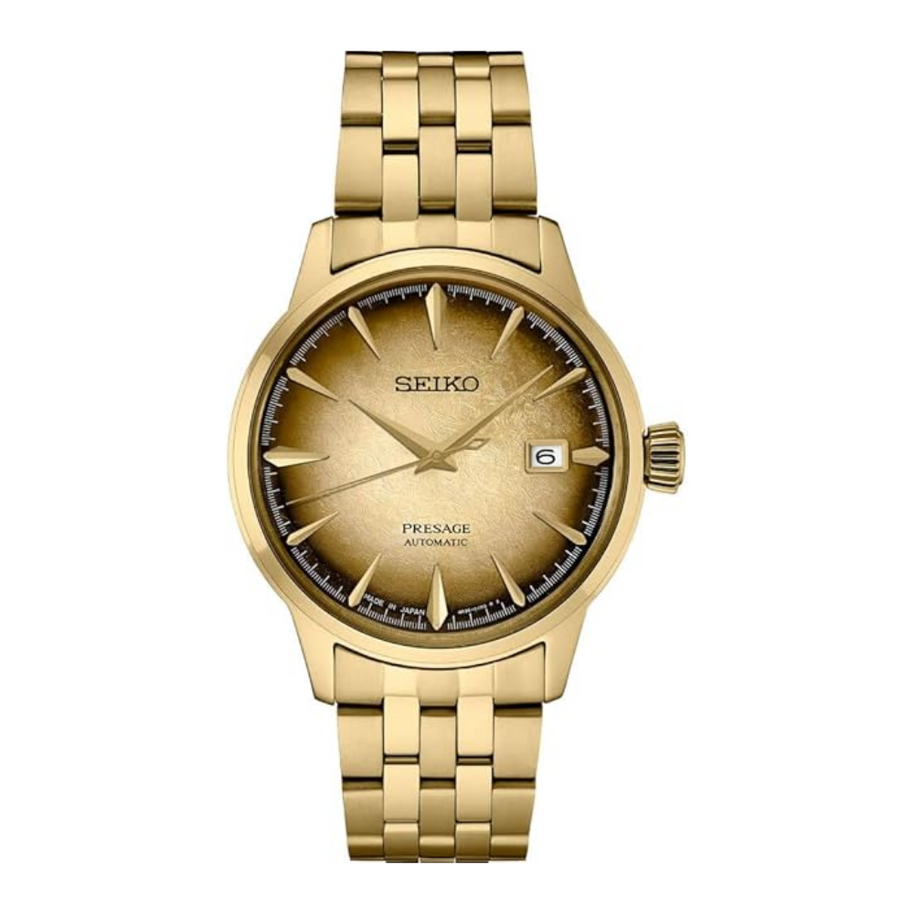 Seiko SRPK48 Automatic Presage Cocktail Gold Tone Men's Watch
