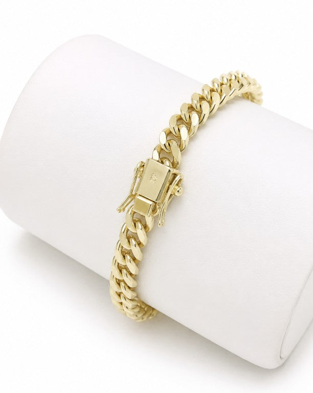 10K Yellow Gold Miami Cuban Bracelet