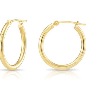 10K Yellow Gold Hoops Earrings