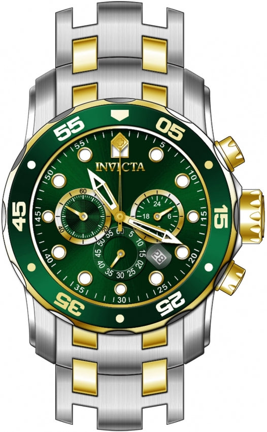 Invicta Silver Gold Two Tone Men's Watch TYS - 40191