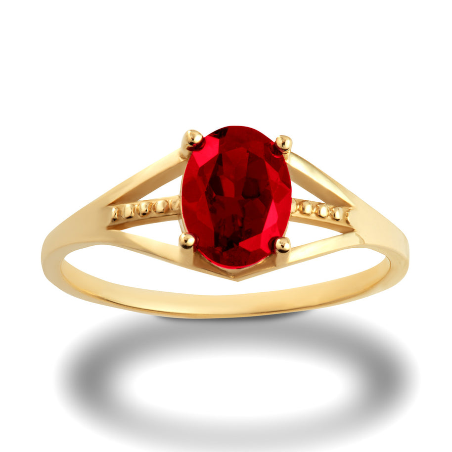Gold Ladies Birthstone Ring (Available in Yellow/Rose/White Gold)