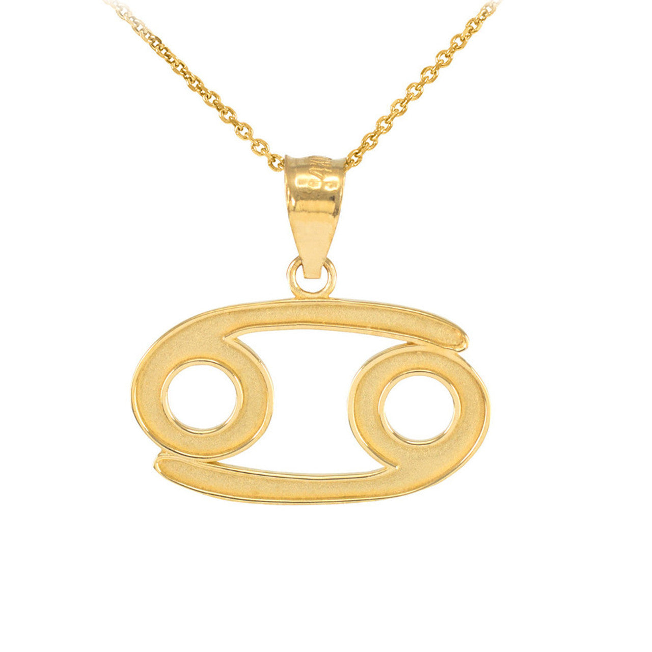 Gold Zodiac Sign Pendant Necklace (Available in Yellow/Rose/White Gold)