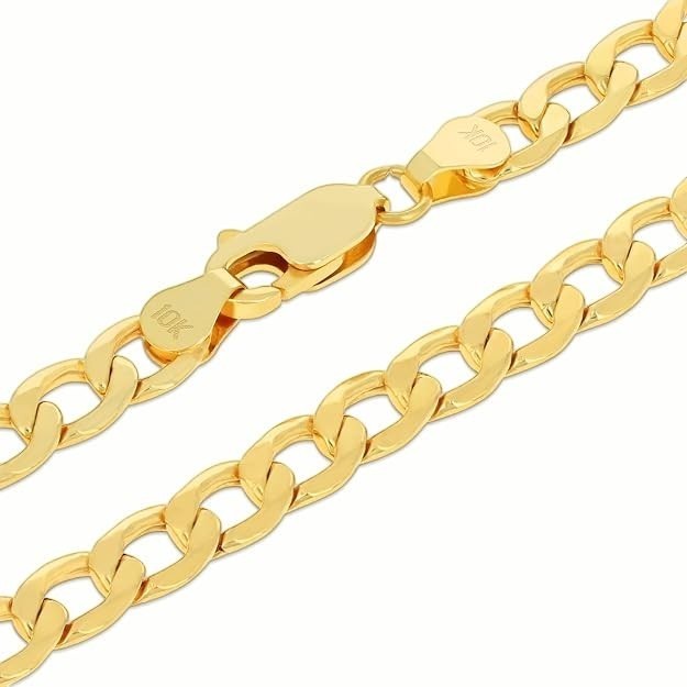 10K Yellow Gold Curb Cuban Chain