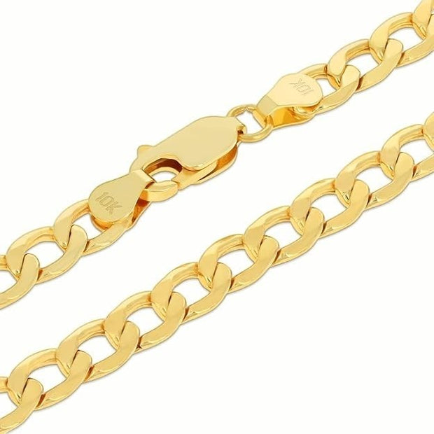 10K Yellow Gold Curb Cuban Chain