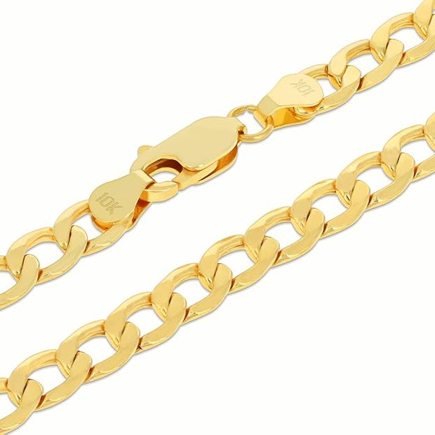 10K Yellow Gold Curb Cuban Chain