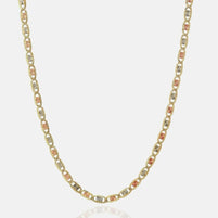 10K Gold Trio Color Valentino Chain