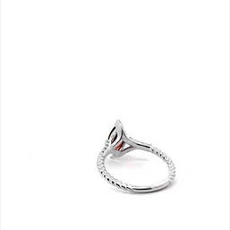.925 Sterling Silver Marquise Cut Gemstone CZ Roped Twist Ring