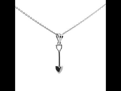 Sterling Silver Shovel Pendant Necklace