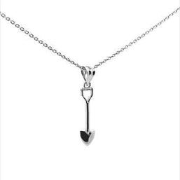Sterling Silver Shovel Pendant Necklace