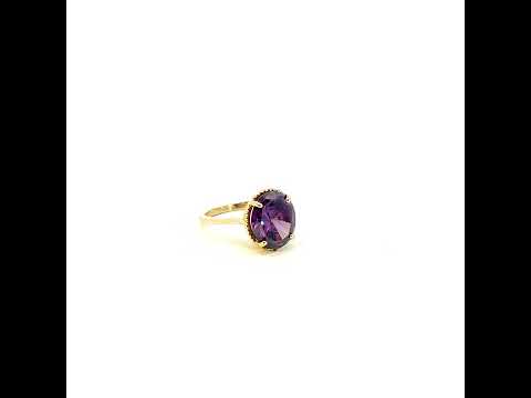 Gold Classic Roped Gemstone Love Ring (Available in Yellow/Rose/White Gold)