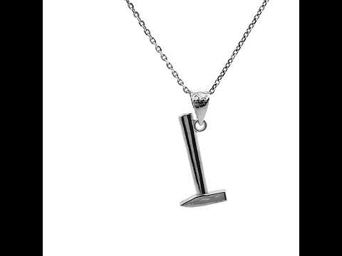 Sterling Silver Sledgehammer Pendant Necklace