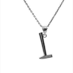 Sterling Silver Sledgehammer Pendant Necklace