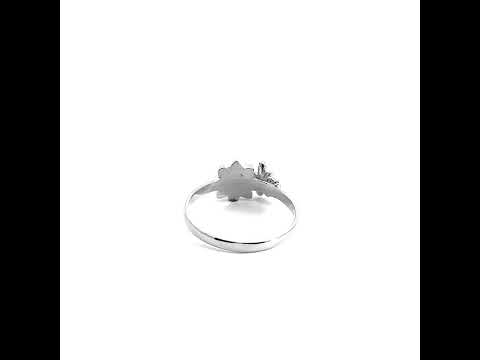 .925 Sterling Silver Daisy Flower Bee Ring