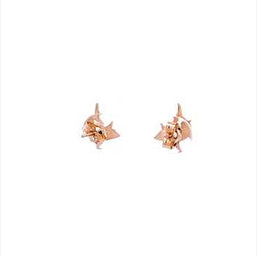Yellow Gold Sea Shark Stud Earrings