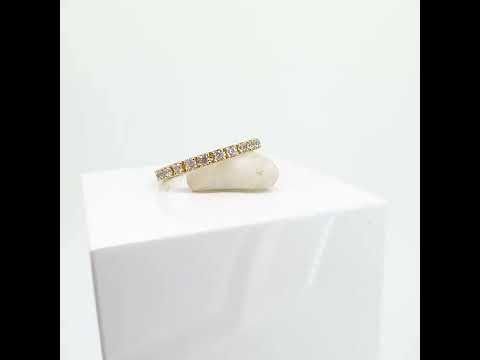 Solid Gold 2 Carat Cubic Zirconia Stackable Wedding Band(Available In Yellow/Rose/White Gold)