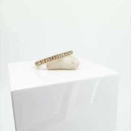 Solid Gold 2 Carat Cubic Zirconia Stackable Wedding Band(Available In Yellow/Rose/White Gold)