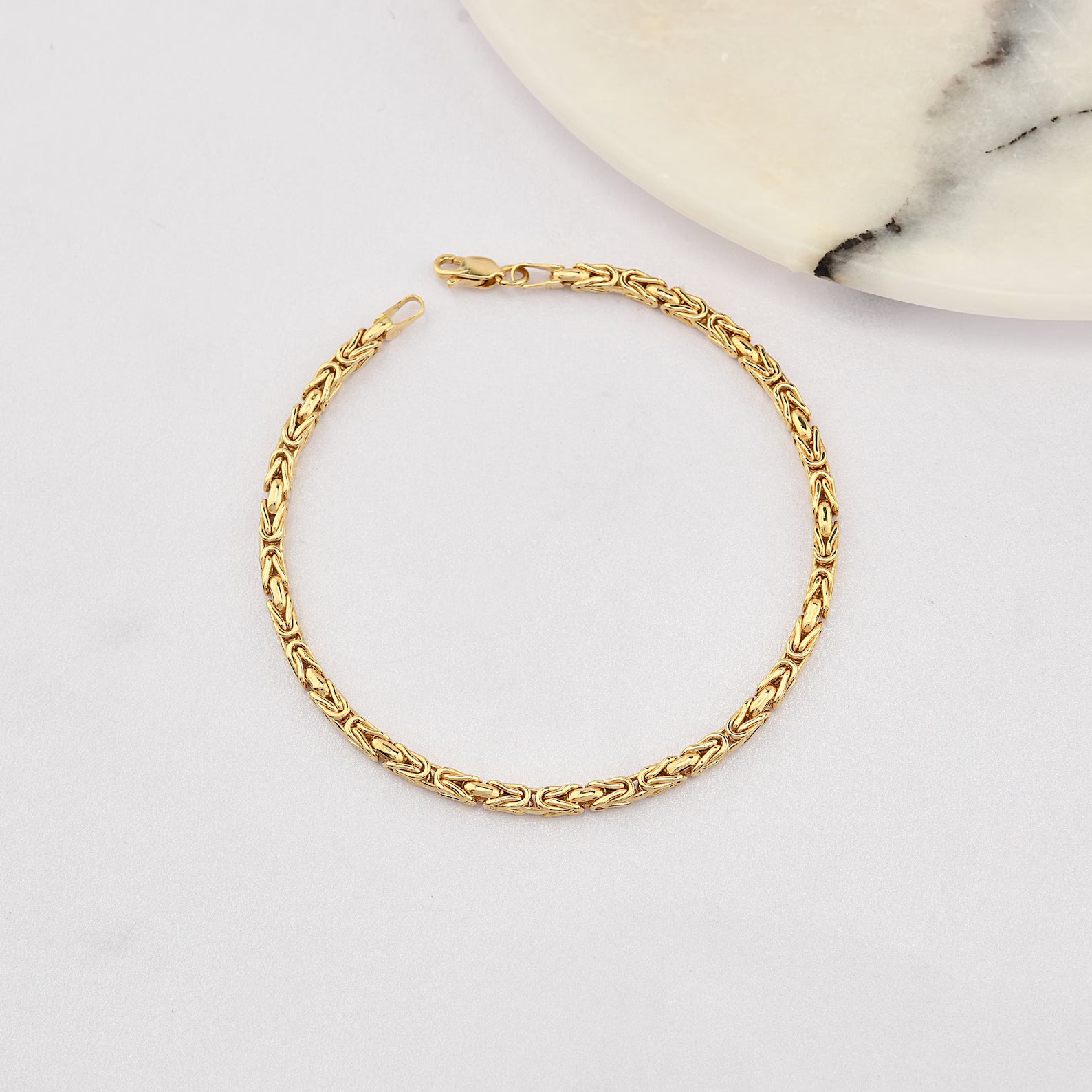 10K Yellow Gold Byzantine Bracelet